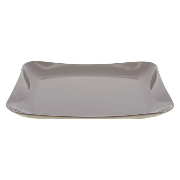 美濃燒陶瓷方盤 L 大盤 26.5×25.5cm 灰色 1 件 TOJIKITONYA