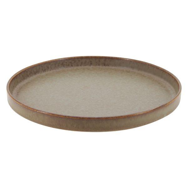 美濃燒瓷器 Luca 24.5 圓盤 大盤 24.5cm 銀棕色 1 件 TOJIKITONYA