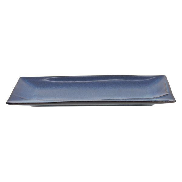 美濃燒瓷器 COLLIEN 盤子 L 大盤子 29 x 14 厘米靛藍 1 件 TOJIKITONYA