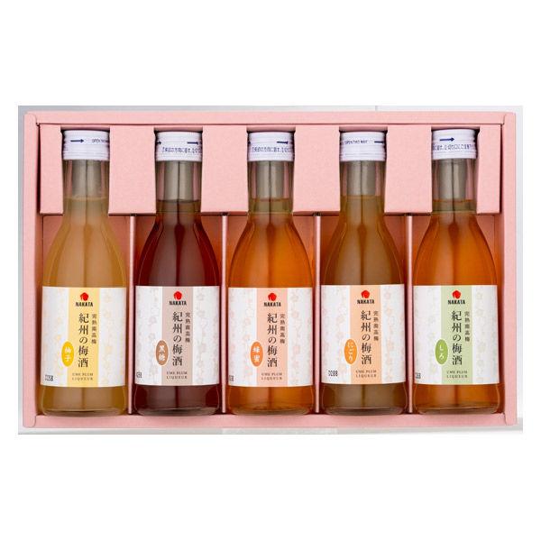 紀州梅酒味色 5瓶（柚子、紅糖、蜂蜜、渾濁、白）180ml 1盒（5瓶） 中田食品飲料比較