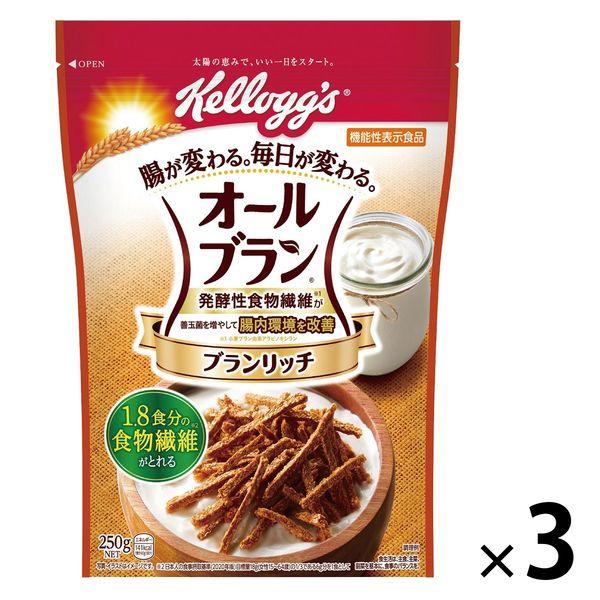 家樂氏 All Bran 富含麩皮 250g 3 袋