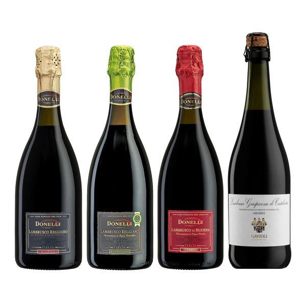 義大利紅輕微起泡 Lambrusco 飲料比較起泡酒 4 件套飲料比較 Monte Bussan