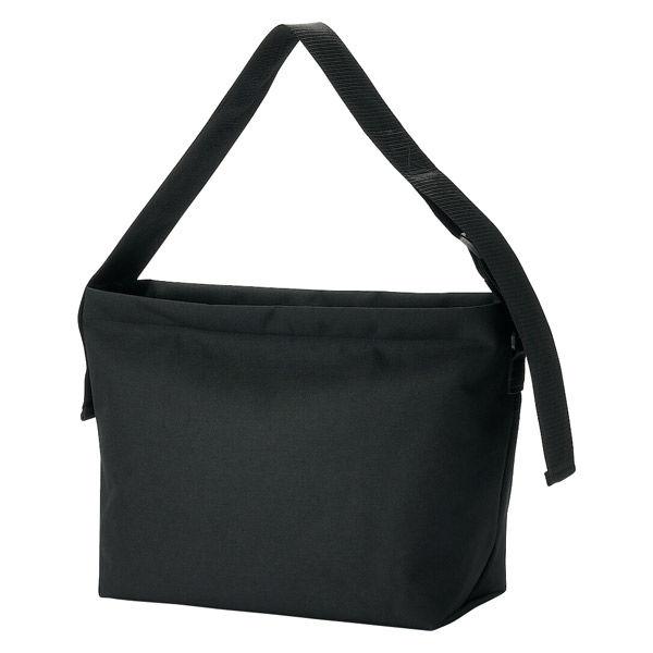 MUJI 再生聚酯纖維厚腰帶單肩包黑色長 32 x 寬 48 x 深 16 公分 Ryohin Keikaku