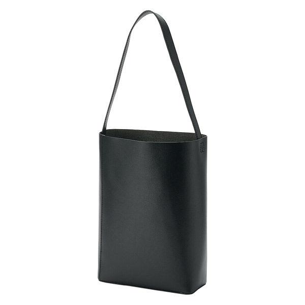 特價 MUJI 鞣革單肩包 黑色 長 33 x 寬 23 x 角撐板 10 厘米 Ryohin Keikaku
