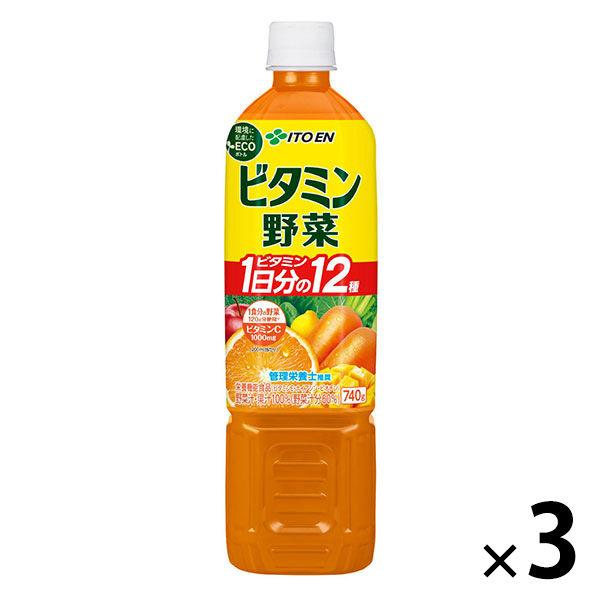 [營養功能食品] ITO EN 維生素蔬菜740g Eco PET 1組（3瓶）[蔬菜汁]