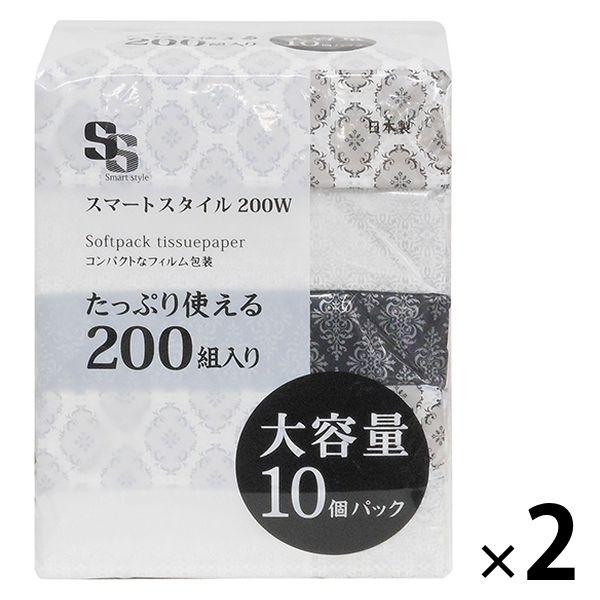 薄紙 200 套（10 張） 智慧風格 軟包紙巾 1 套（2 包） Idesigyo