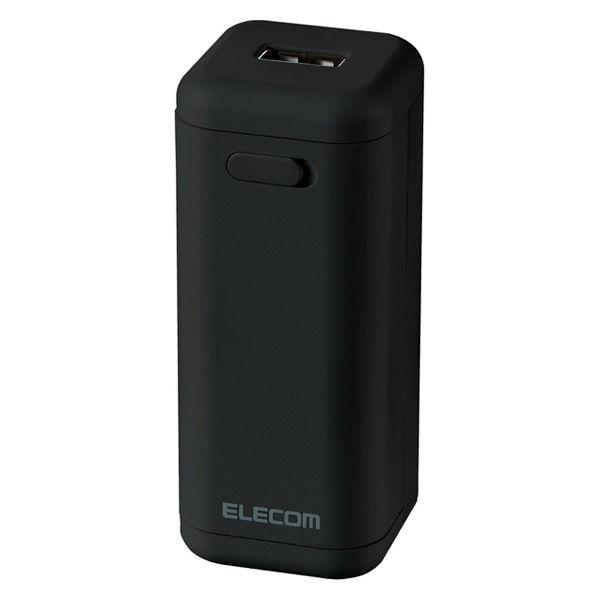 ELECOM 行動電池/乾電池供電/含 USB-A x 1/4 AA 電池/黑色 DE-KD01BK 1 件