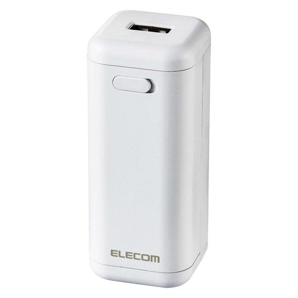 ELECOM 行動電池/乾電池供電/包含 USB-A x 1/4 AA 電池/白色 DE-KD01WH 1 塊