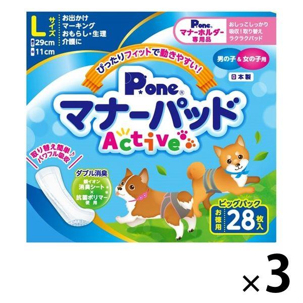 Manner Pad Active Big Pack L 28 片適合男孩和女孩 3 袋 Daiichi Eiza