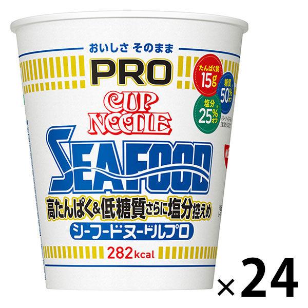 杯麵 Nissin Foods 杯麵 PRO 海鮮 (Pro) 高蛋白低碳水化合物低鹽 1 套 (1 片 x 24)