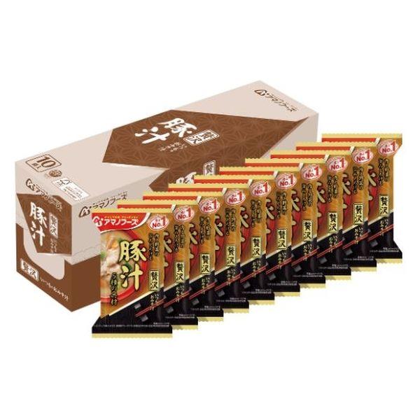 (促銷) 天野食品 普通味噌湯 豪華豬肉湯 1 套 (20 餐: 10 餐 x 2 盒) 朝日集團食品