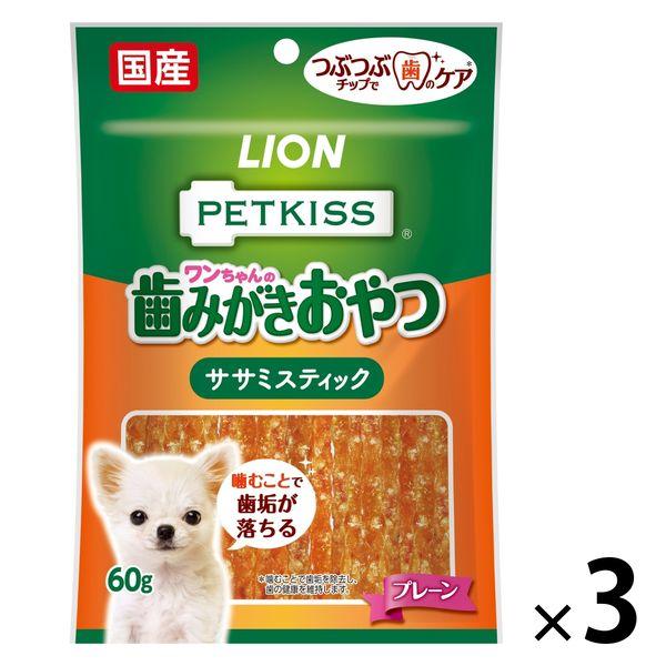 PETKISS 狗刷牙零食 Sasami Stick 普通國產 180g（60g x 3 袋）狗牙齒護理