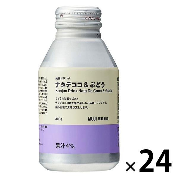 無印良品 蒟蒻飲料 Nata de Coco & Grape 300g 1 套（24 瓶） Ryohin Keikaku