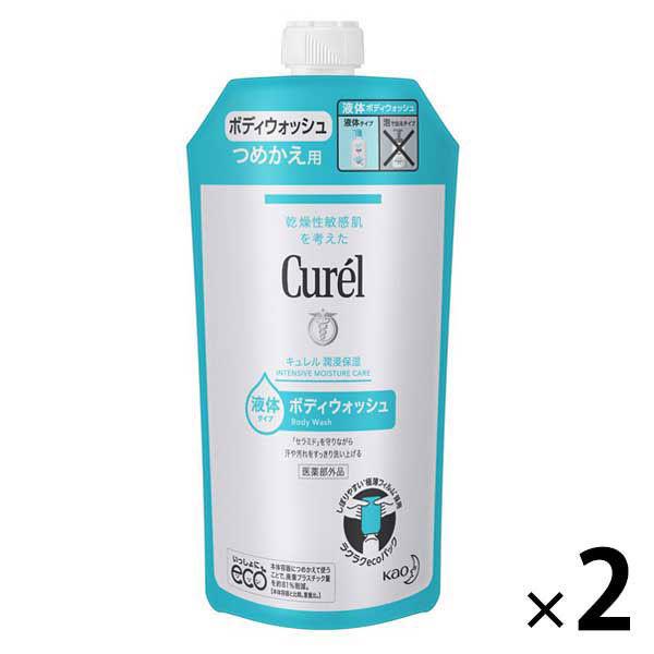 Curel 沐浴露補充裝 340mL 2 件 花王 敏感肌膚
