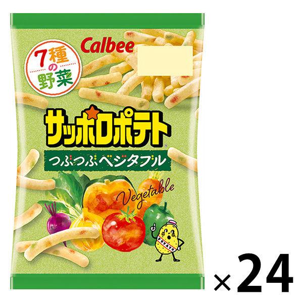 札幌馬鈴薯Tubu-Tubu 蔬菜雙層迷你 24g 1 套（1 袋 x 24） 零食糖果 小袋 小份 單份裝 Calbee