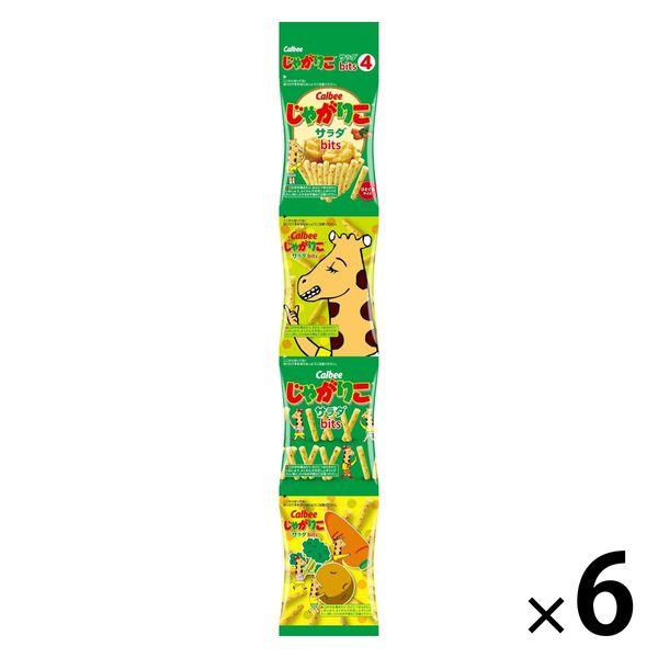 Jagariko 沙拉片迷你 14 克 x 4 份，小袋，用於分發，1 套（1 件 x 6） Calbee