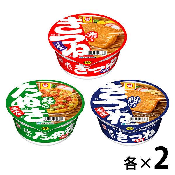Maruchan 東洋水產 紅狐、綠貉、海軍狐、3 種 x 2 件、杯麵、烏龍麵蕎麥麵、什錦（東日本產品）什錦套裝