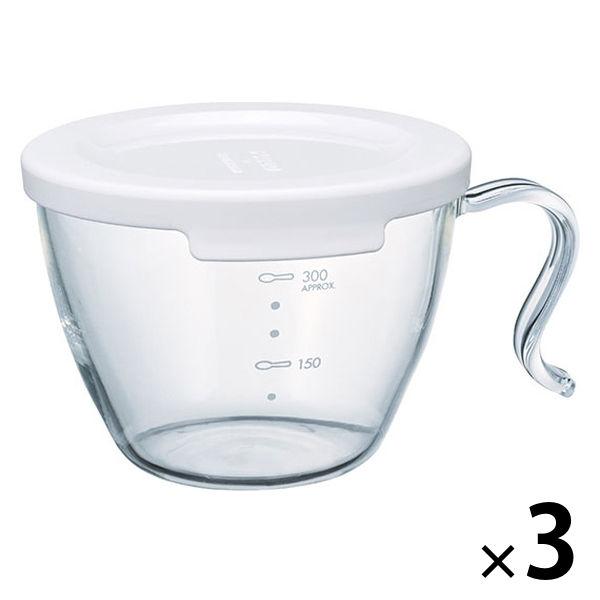 HARIO 微波爐以耐熱玻璃湯杯 300ml XSCS-1-W 1 組（3 個）