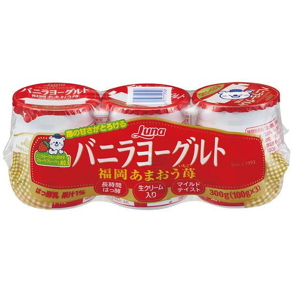 日本Luna【冷藏】香草優格福岡甘王草莓3P 300g×5個4971777293406 1組（5個）（直送）