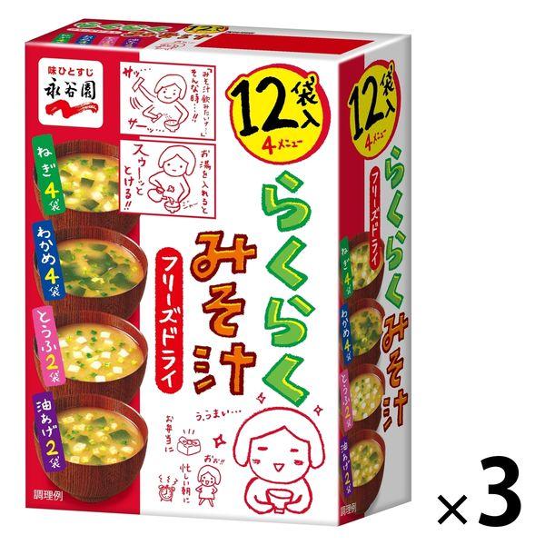 凍乾簡易味噌湯 (12 份) 1 套 (1 盒 x 3) 永谷園