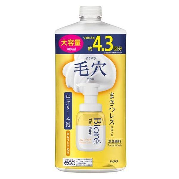 Biore The Face 泡棉潔面乳光滑透明柔軟佛手柑莎翁補充容量 700 毫升