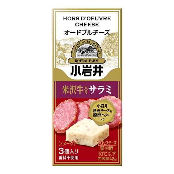 小岩井乳業 [冷藏] 小岩井開胃起司 [米澤牛肉薩拉米] 42g x 5 件 49152661 1 套（5 件）（直送）