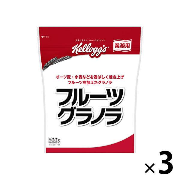 商業水果格蘭諾拉麥片 H 500 克 3 袋 Nippon Kellogg 穀物