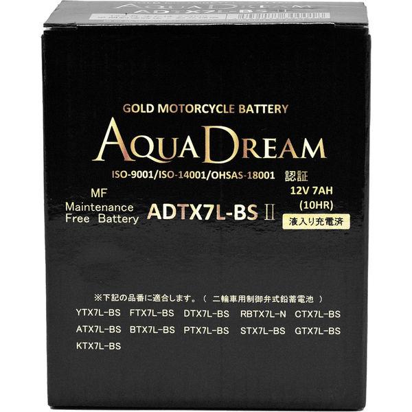 AQUA DREAM 摩托車電瓶 GOLD 摩托車電瓶 充電液 ADTX7L-BSII 1 顆（直髮）