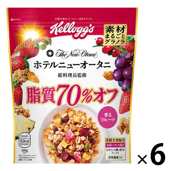 全成分格蘭諾拉麥片 70% 脫脂 380g 1 套（1 袋 x 6） Nippon Kellogg