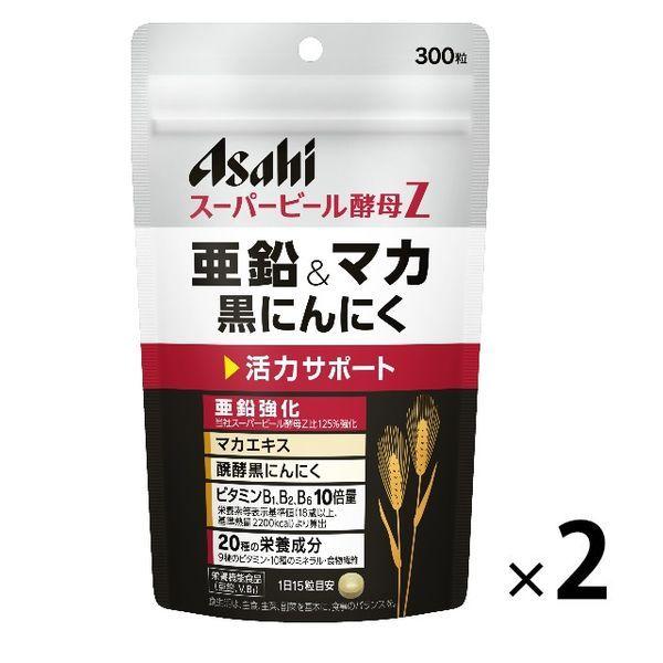 超級啤酒酵母 Z 鋅和瑪卡黑蒜 300 粒 2 袋朝日集團食品補充劑