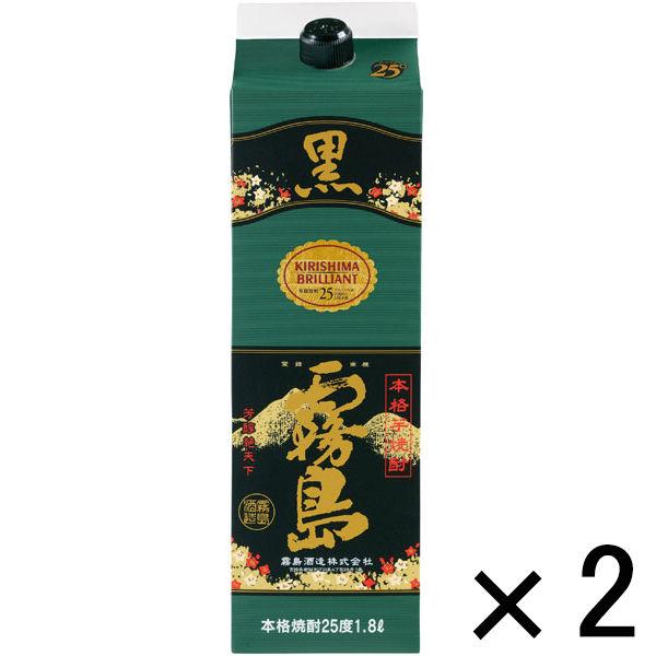黑切島 25 度 1.8L 裝 1 套（2 瓶）馬鈴薯燒酒霧島清酒釀酒廠