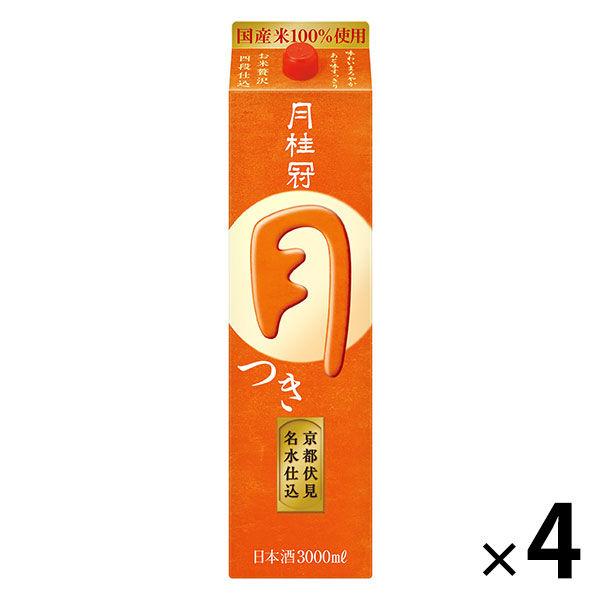 月桂冠月亮包 3L 包 1 套（4 瓶） 清酒 [不添加糖或酸味劑，也可用於烹調清酒]