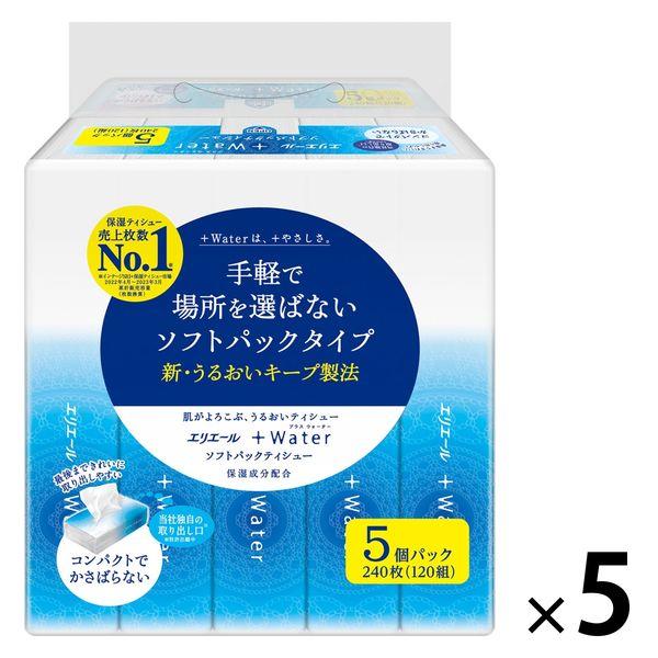 紙巾 120 對 Elleair +Water 軟包紙巾 1 套（5 張 x 5 包）Daio Paper
