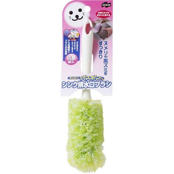 山崎產業 廚房 Bathbon-kun 水槽排水刷 綠色 4903180156795 1盒（2件）