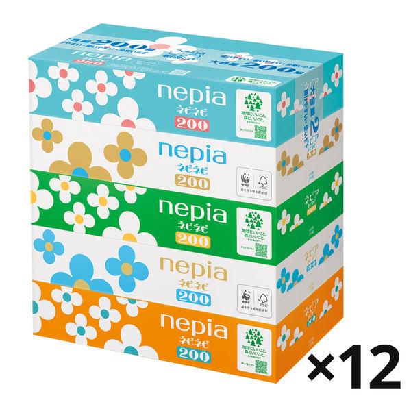 無膜盒 紙巾出口處無膜 200 套 Nepinepi 紙巾 1 套（1 包（5 片）x 12）