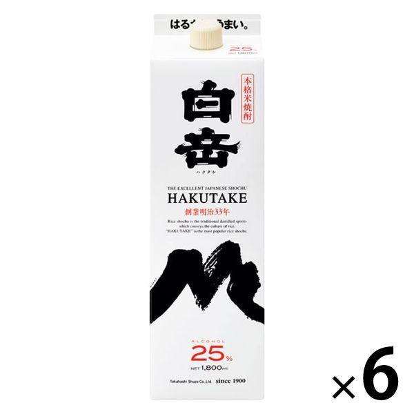 白竹 25 度 1.8L 裝 6 瓶 米燒酒 高橋清酒釀酒廠