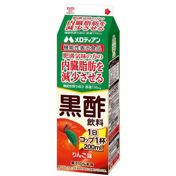 Melodian【冷藏】黑醋飲料蘋果口味食品功能聲稱1000ml x 3瓶4902390724336 1組（1000ml x 3瓶（直送）